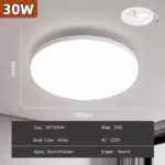 Plafonnier LED moderne rond pour salon, chambre et cuisine – Image 26