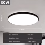 Plafonnier LED moderne rond pour salon, chambre et cuisine – Image 29