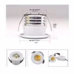 Spot LED encastrable 3W mini downlight COB IP44 – Image 2