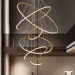 Suspension LED moderne à anneaux pour salle à manger et éclairage intérieur – Image 3