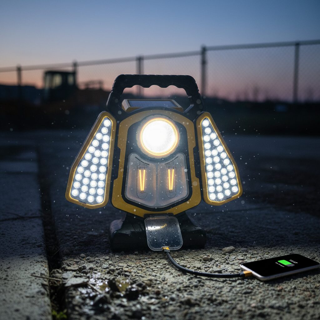 Lampe de chantier solaire
